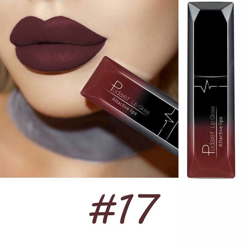 18-Color Matte Liquid Lipstick – Long-Lasting & Waterproof Lip Gloss Color #17 MAHYSTYLE