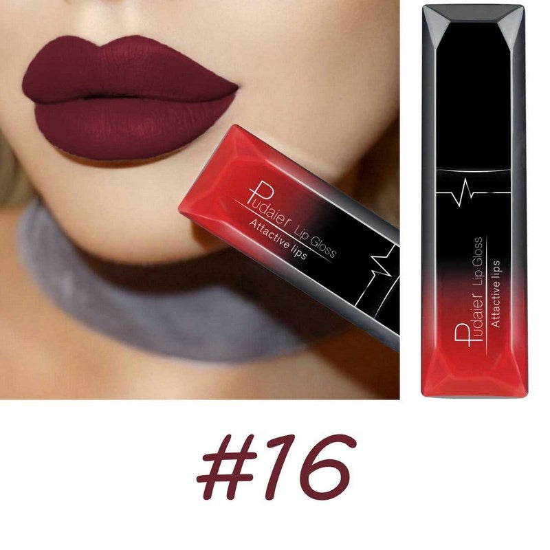 18-Color Matte Liquid Lipstick – Long-Lasting & Waterproof Lip Gloss Color #16 MAHYSTYLE