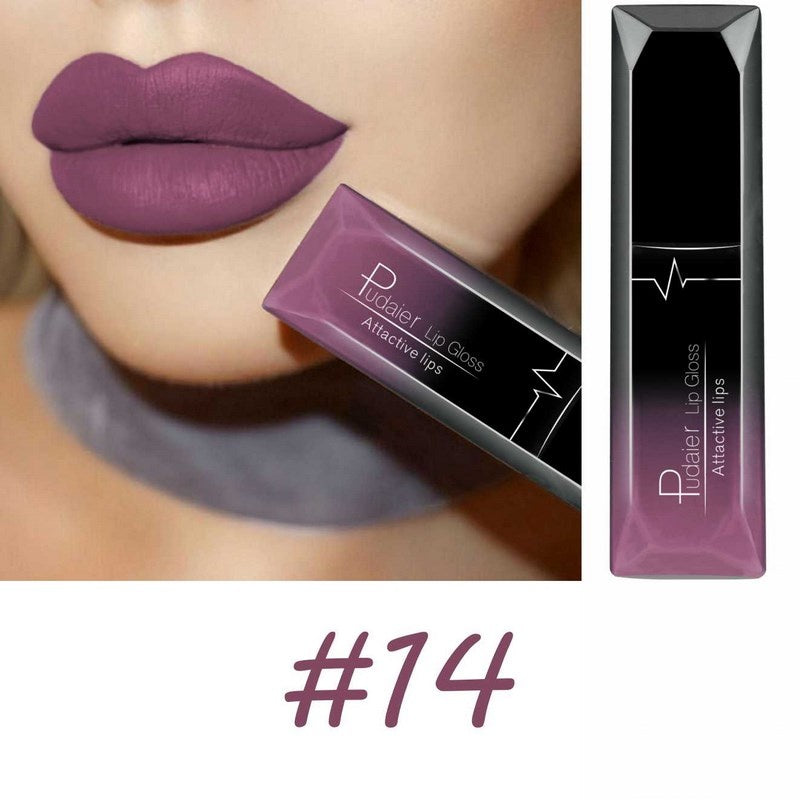18-Color Matte Liquid Lipstick – Long-Lasting & Waterproof Lip Gloss Color #14 MAHYSTYLE