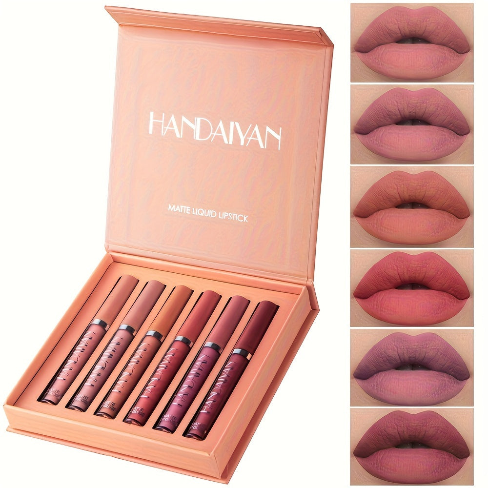 6-Piece Matte Liquid Lipstick Set – Long-Lasting, Waterproof & Non-Stick B MAHYSTYLE