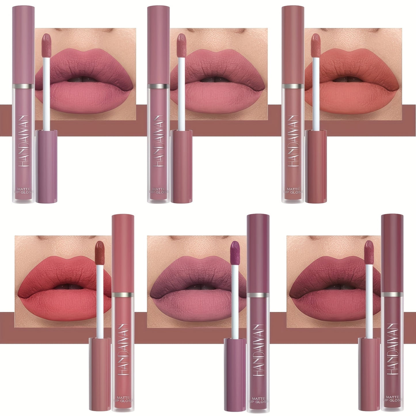 6-Piece Matte Liquid Lipstick Set – Long-Lasting, Waterproof & Non-Stick A MAHYSTYLE