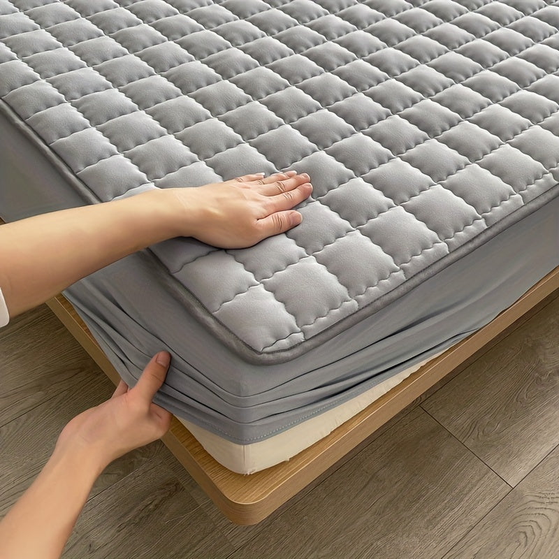 Quilted Waterproof Mattress Protector – Soft & Comfortable Fitted Cover for Bedroom & Guest Room White / TWIN(99*190*30CM) MAHYSTYLE