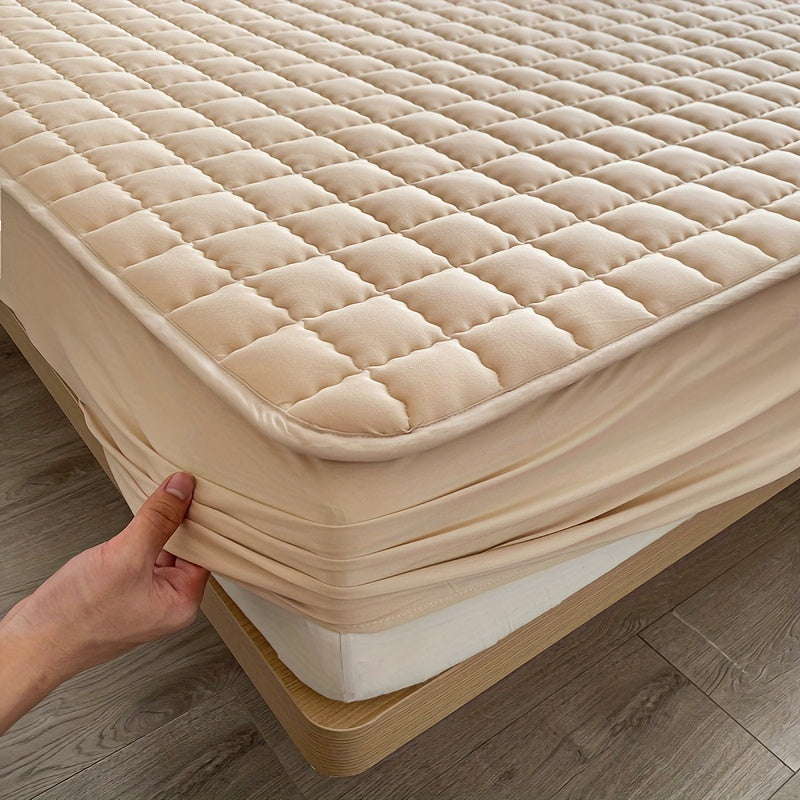 Quilted Waterproof Mattress Protector – Soft & Comfortable Fitted Cover for Bedroom & Guest Room White / TWIN(99*190*30CM) MAHYSTYLE