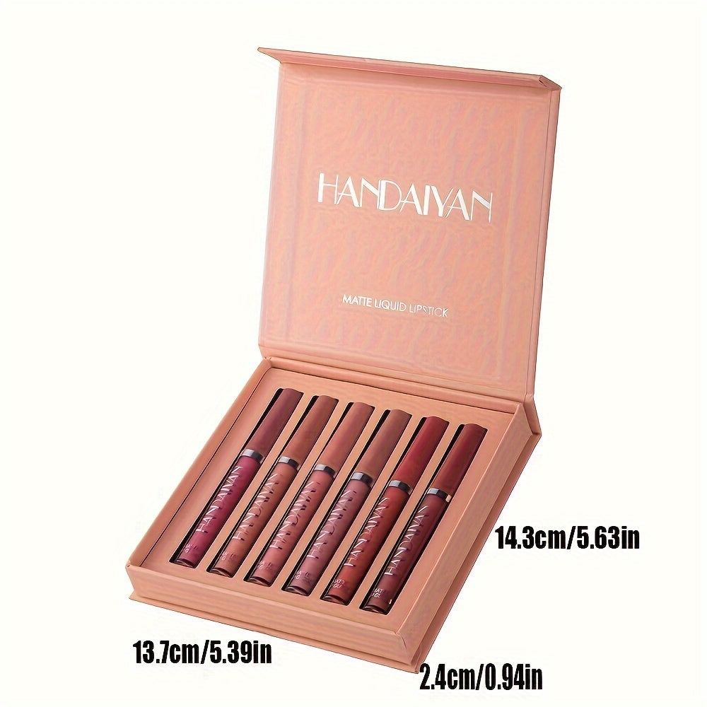 6-Piece Matte Liquid Lipstick Set – Long-Lasting, Waterproof & Non-Stick A MAHYSTYLE