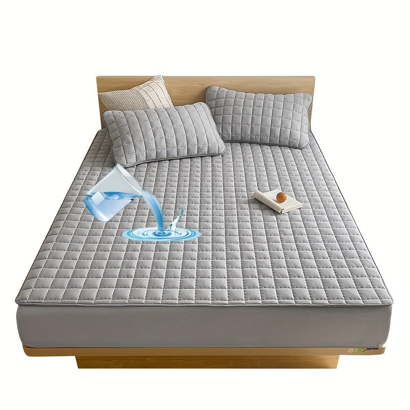 Quilted Waterproof Mattress Protector – Soft & Comfortable Fitted Cover for Bedroom & Guest Room White / TWIN(99*190*30CM) MAHYSTYLE