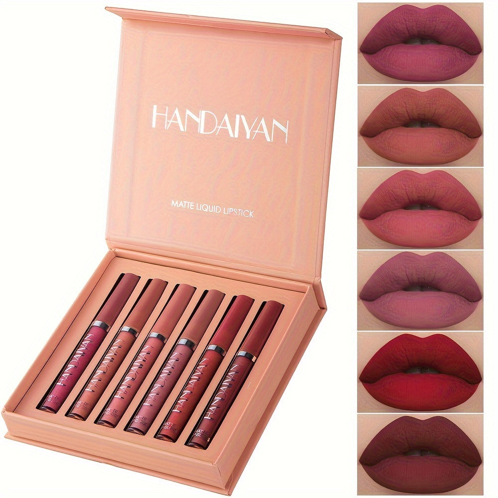 6-Piece Matte Liquid Lipstick Set – Long-Lasting, Waterproof & Non-Stick A MAHYSTYLE