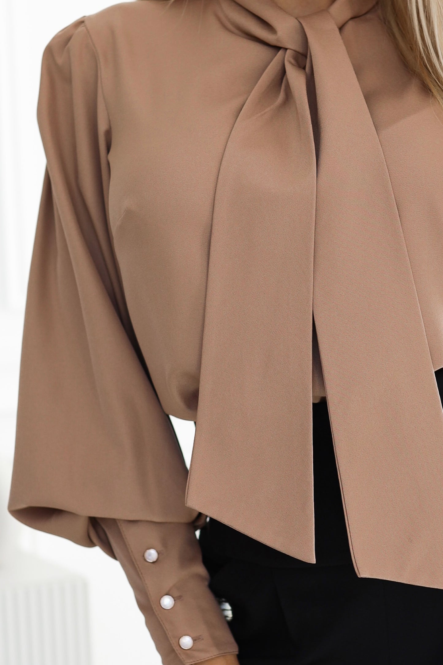 Caramel Business Blouse XS MAHYSTYLE