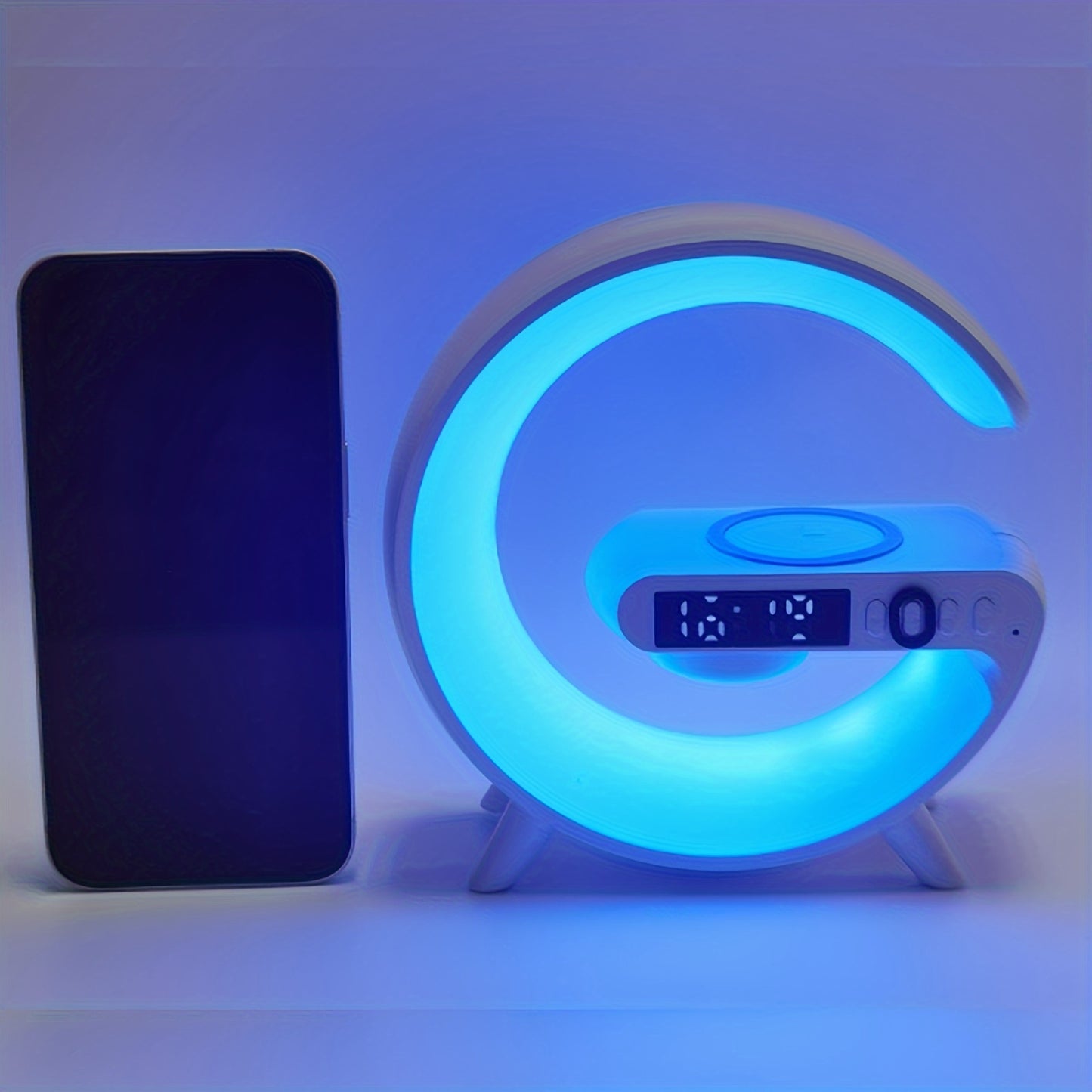 Kouzone Mini Wireless Speaker & Alarm Clock – Sunrise Simulation & Phone Charger White MAHYSTYLE