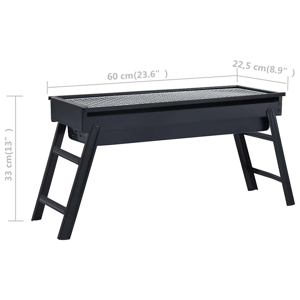 Bærbar Campinggrill Stål 60X22,5X33 Cm