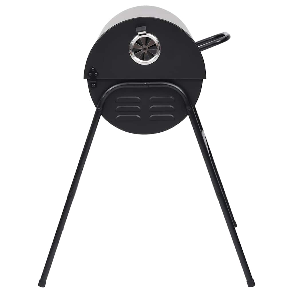Tønnegrill Med 2 Grillrister Svart 80X95X90 Cm Stål