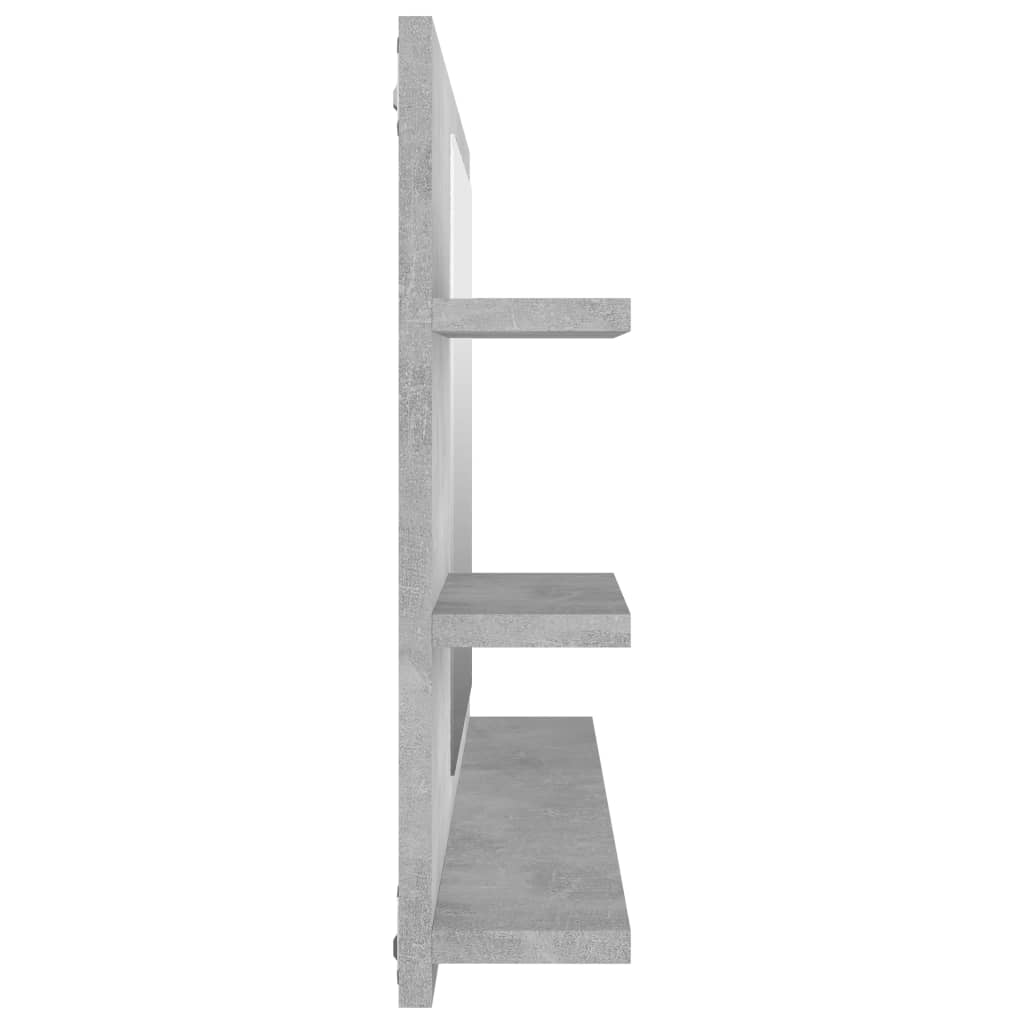 Baderomsspeil Betonggrå 90X10,5X45 Cm Konstruert Tre