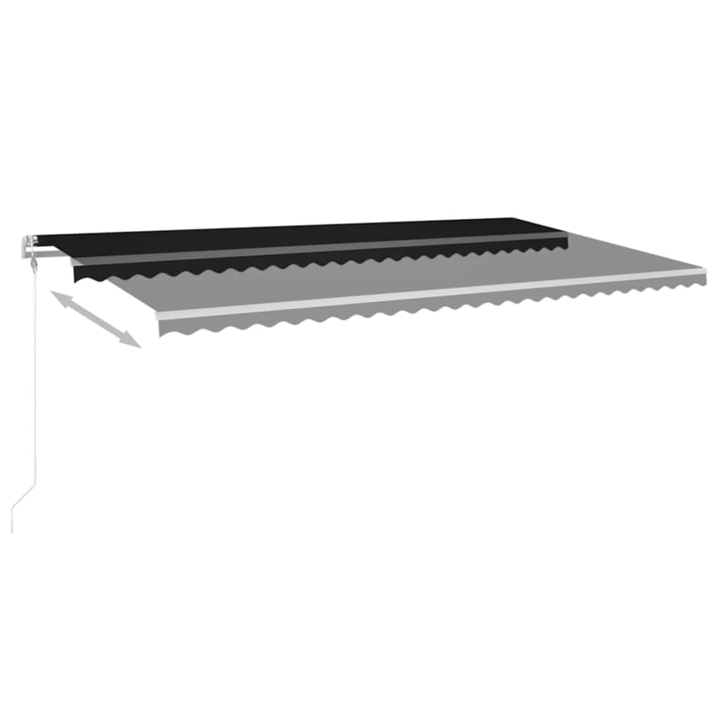 Automatisk Markise Med Vindsensor Og Led 600X300 Cm Antrasitt