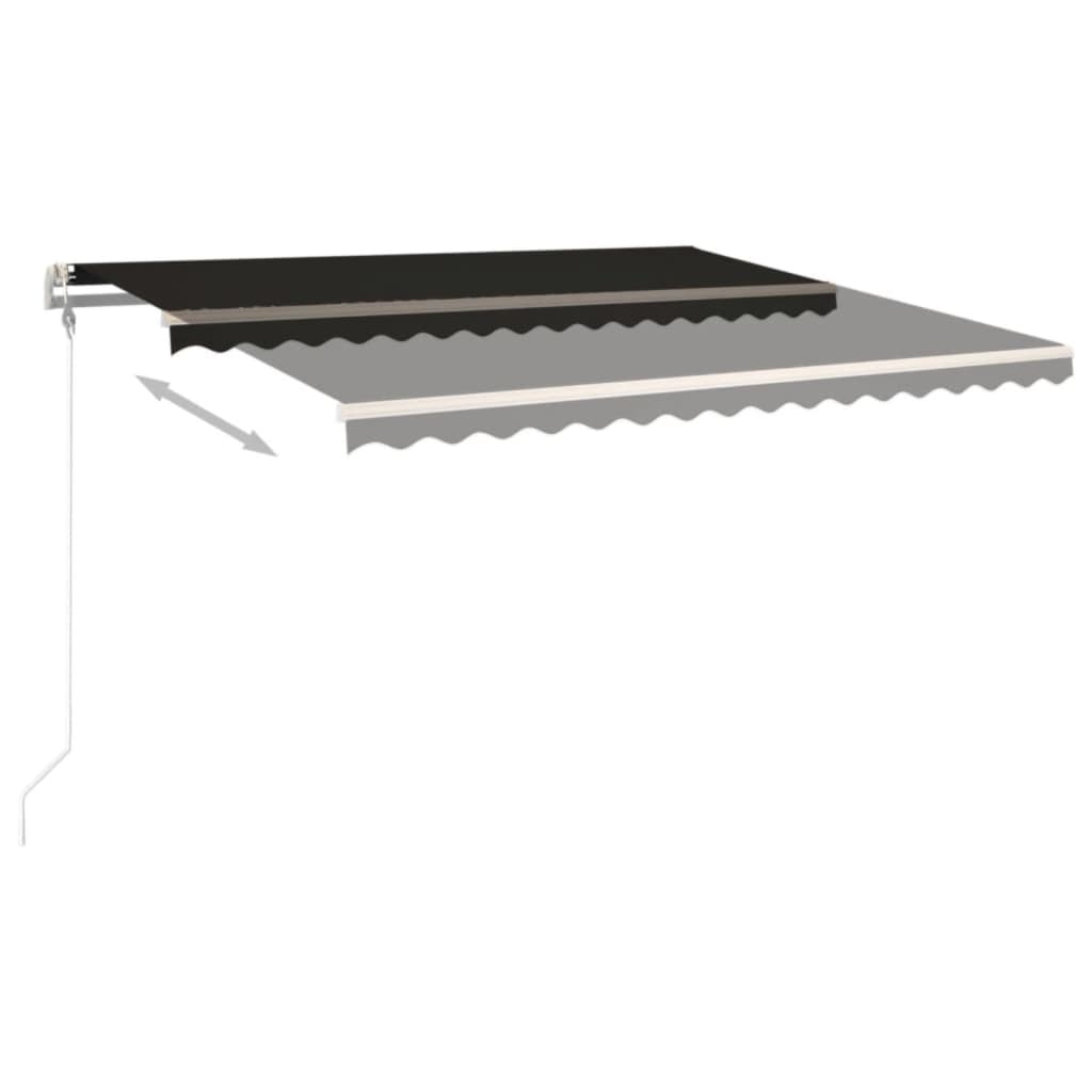 Automatisk Uttrekkbar Markise 400X350 Cm Antrasitt