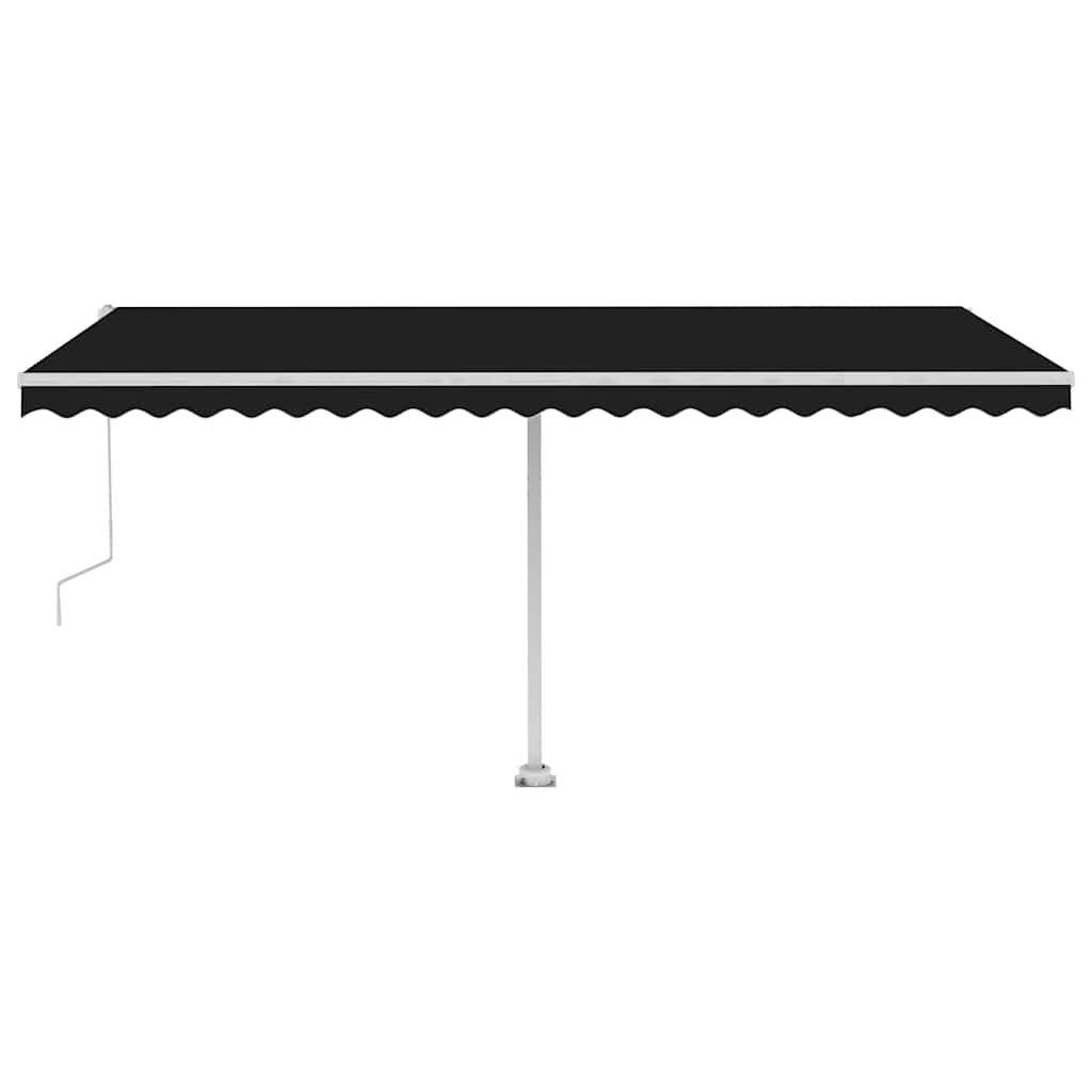 Automatisk Markise Med Vindsensor Og Led 500X300 Cm Antrasitt