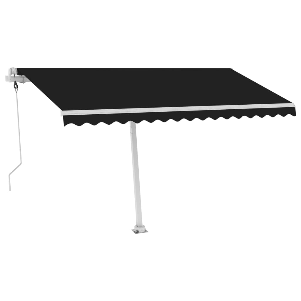 Automatisk Markise Med Vindsensor Og Led 400X350 Cm Antrasitt