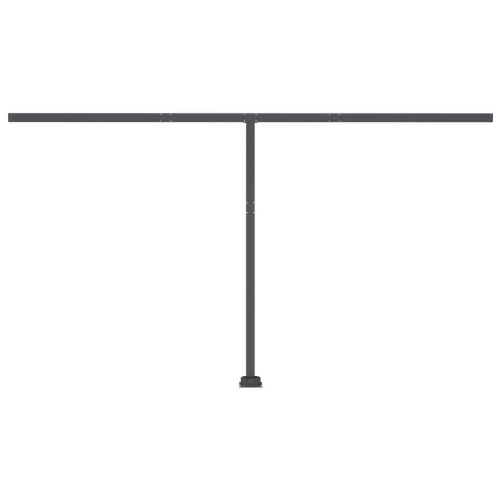 Automatisk Markise Med Vindsensor Og Led 400X350Cm Oransje/Brun
