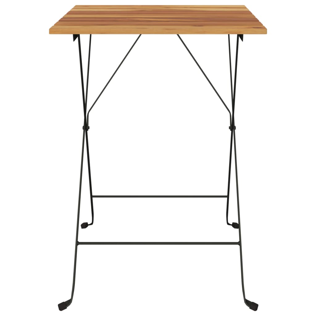 Sammenleggbart Bistrobord 55X54X71 Cm Heltre Teak Og Stål