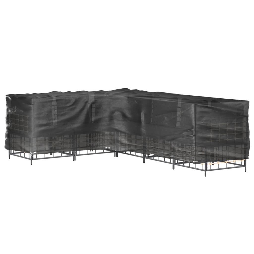 L-Formet Hagemøbeltrekk 2 Stk 18 Maljer 220X285X80 Cm