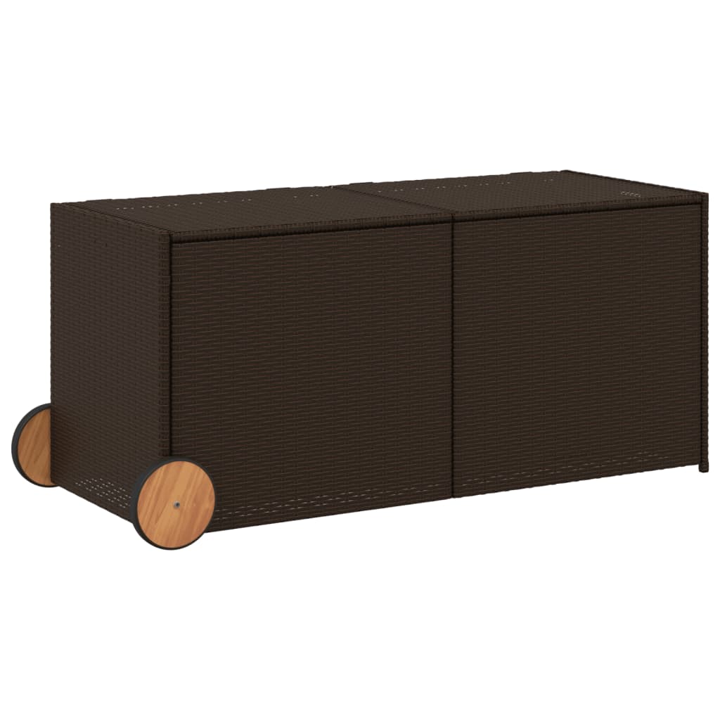 Putekasse Med Hjul Brun 283L Cm Polyrotting