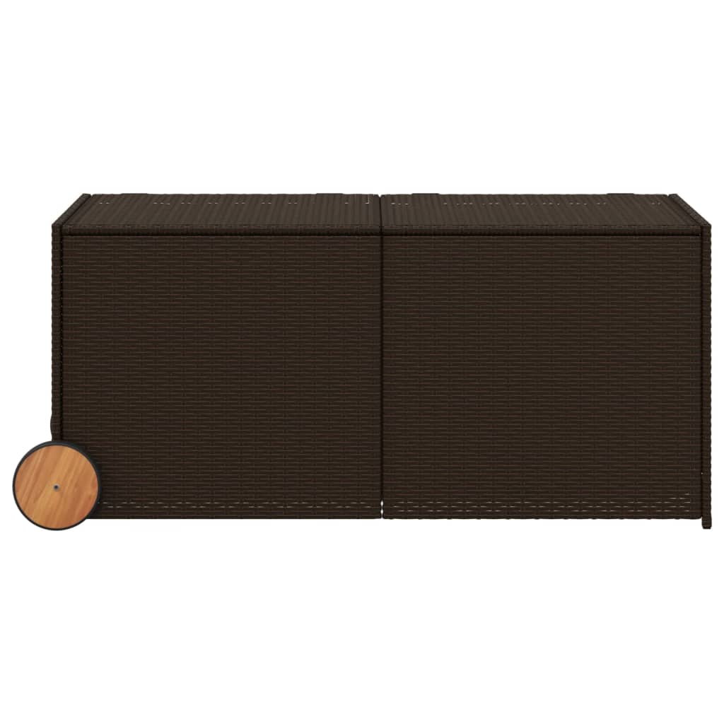 Putekasse Med Hjul Brun 283L Cm Polyrotting