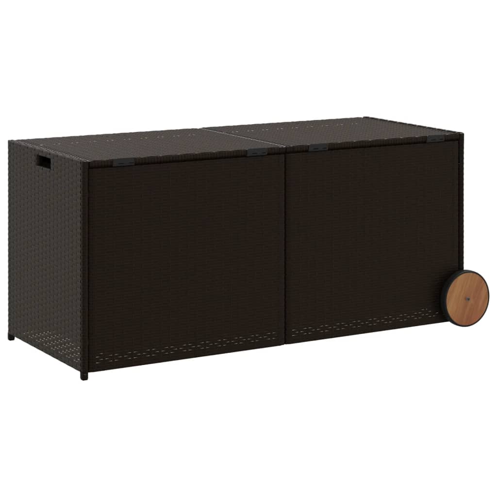Putekasse Med Hjul Brun 283L Cm Polyrotting
