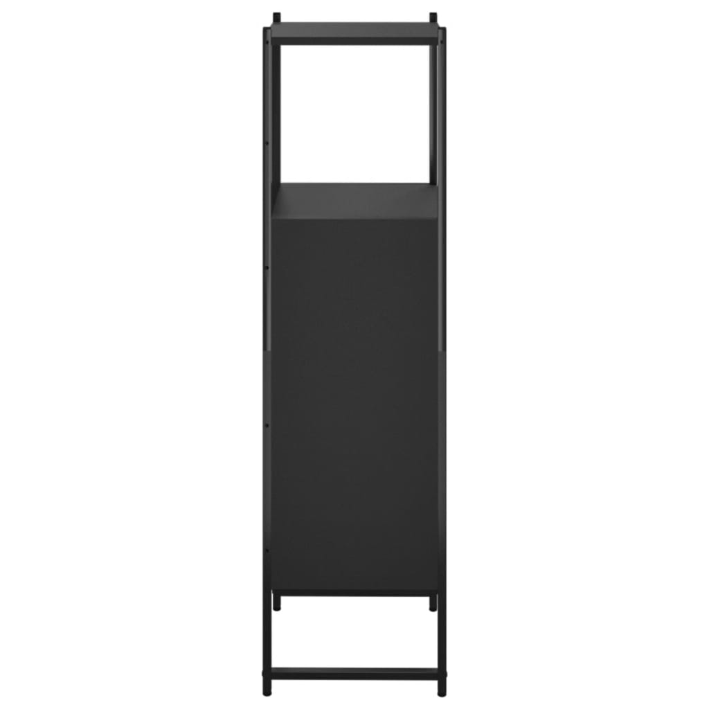 Baderomsskap Svart 33X33X120,5 Cm Konstruert Tre