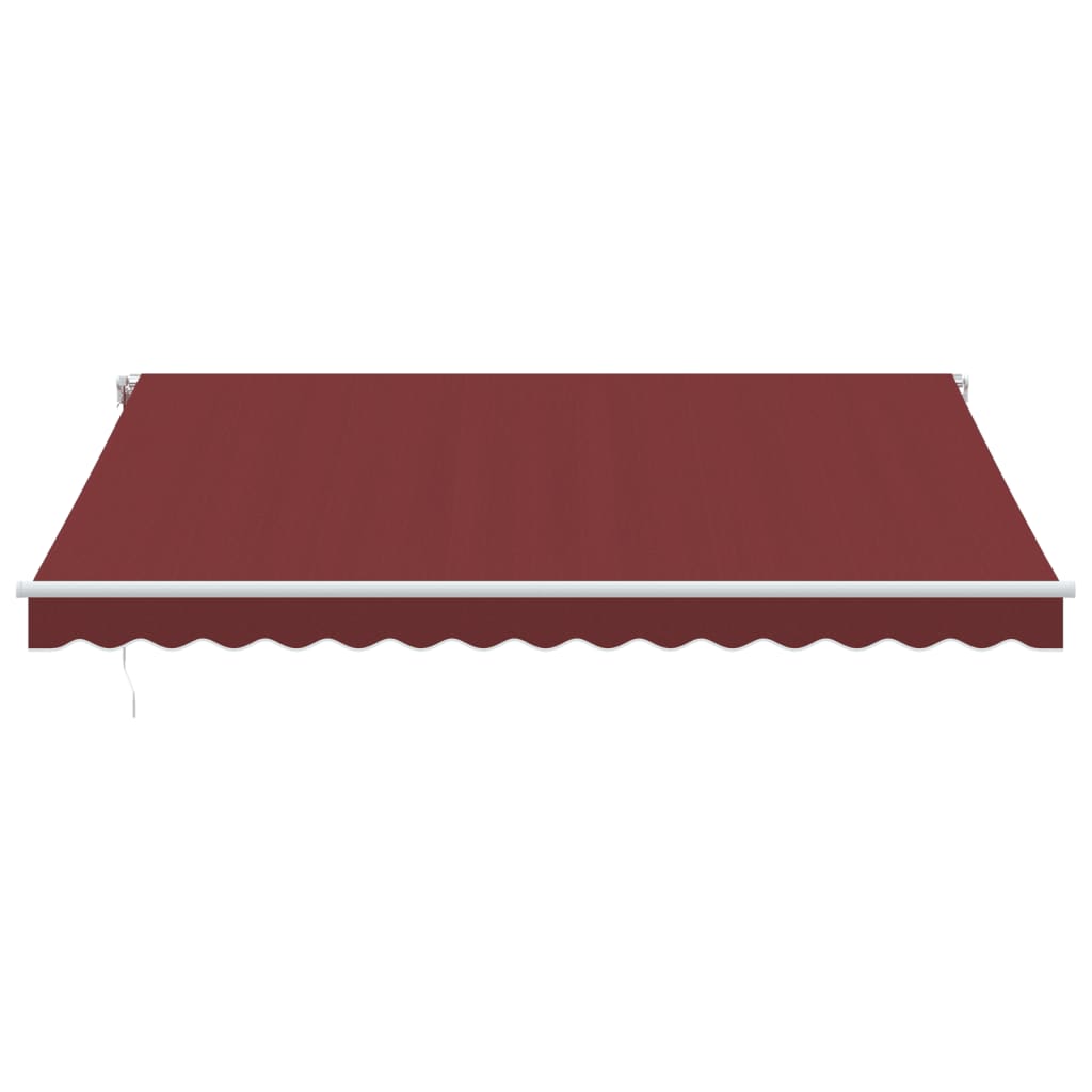 Automatisk Uttrekkbar Markise Med Led Burgunder 400X300 Cm