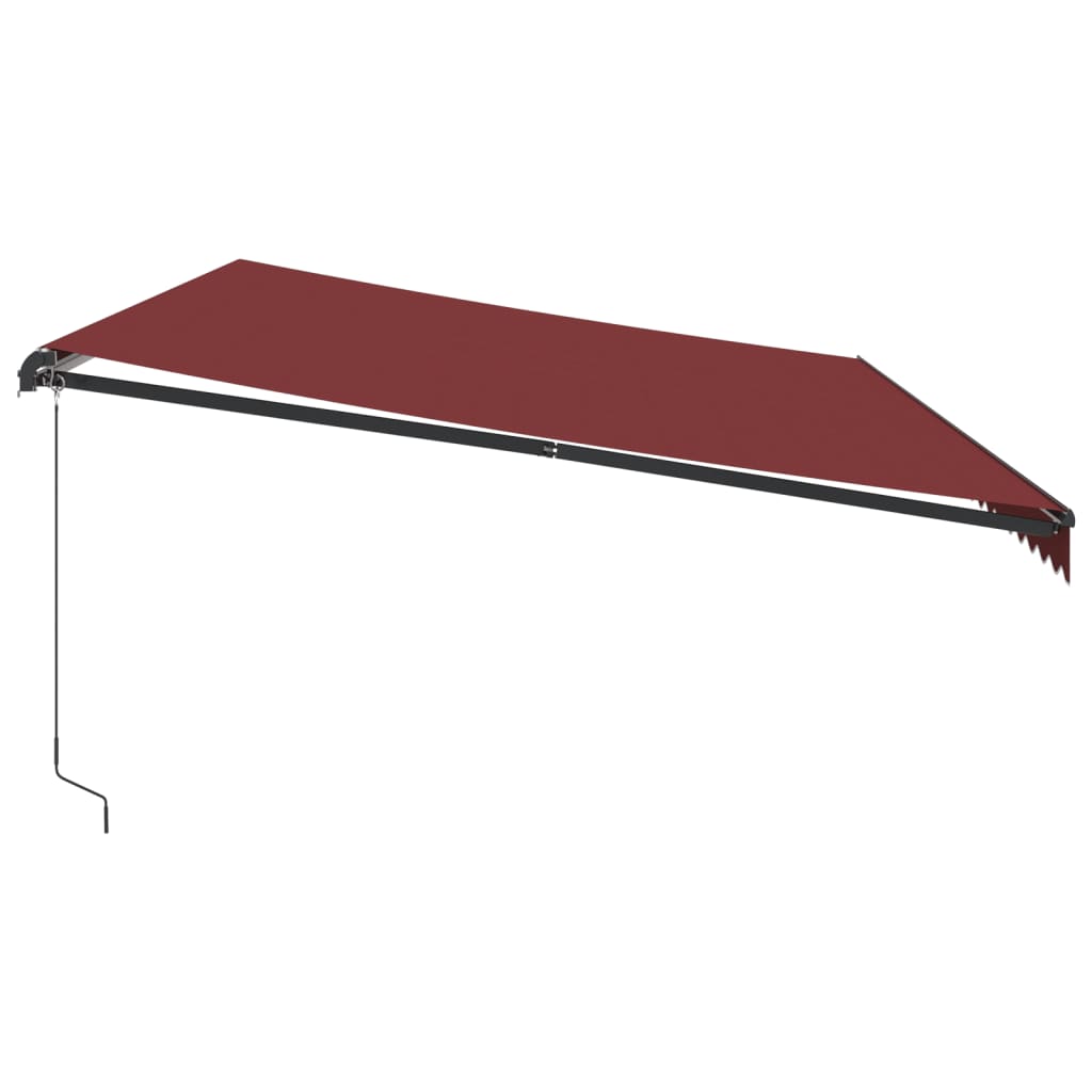 Manuell Uttrekkbar Markise Burgunder 600X350 Cm