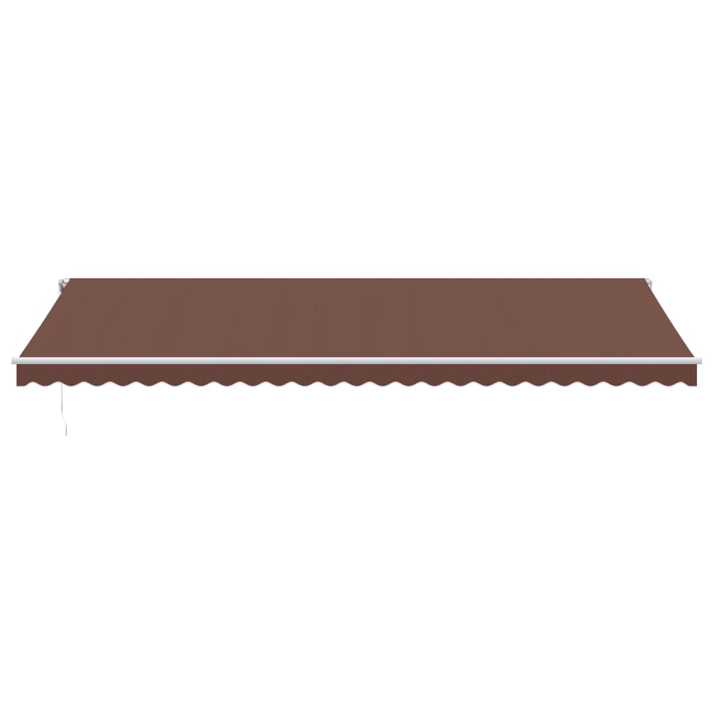 Automatisk Uttrekkbar Markise Med Led Brun 600X350 Cm