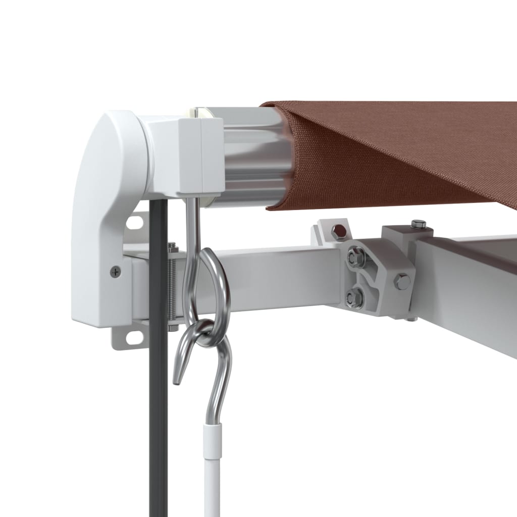 Automatisk Uttrekkbar Markise Med Led Brun 600X350 Cm