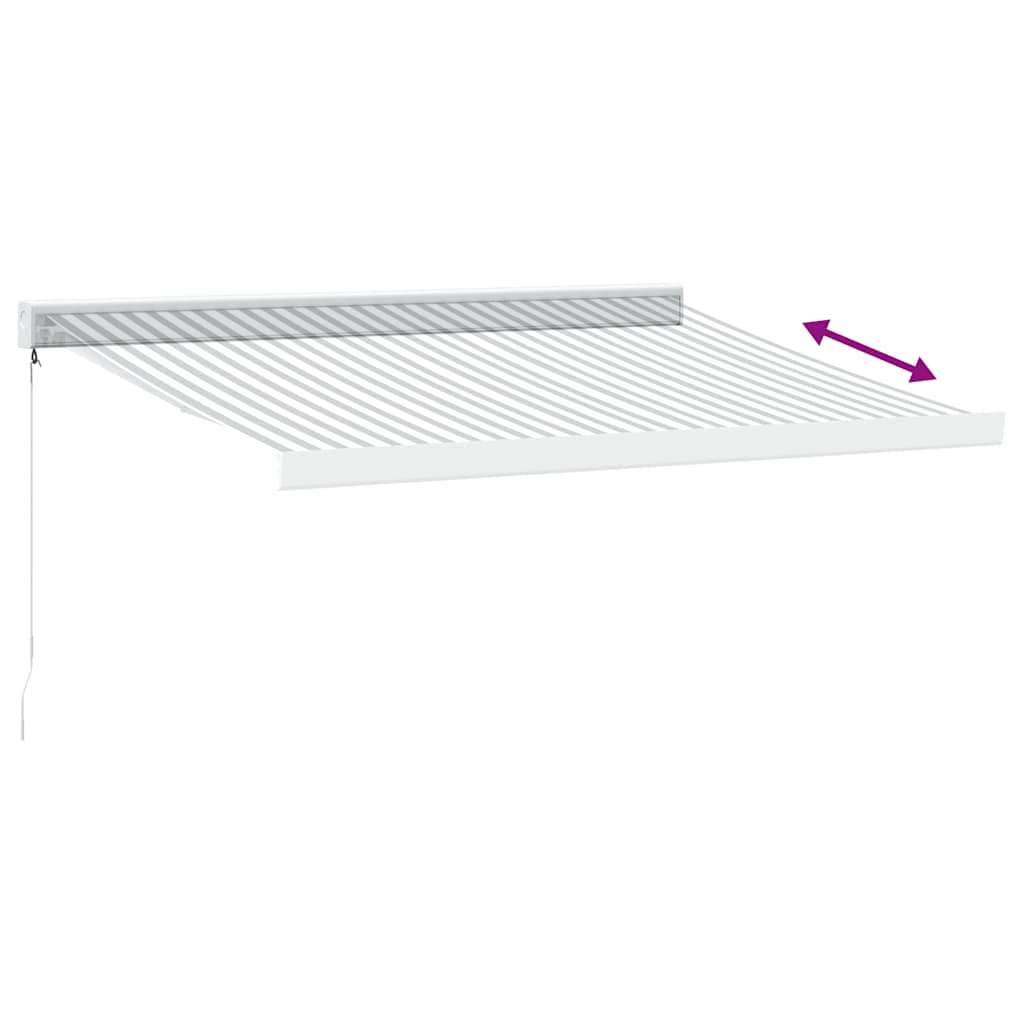 Uttrekkbar Markise Antrasitt Og Hvit 3X2,5 M Stoff Og Aluminium