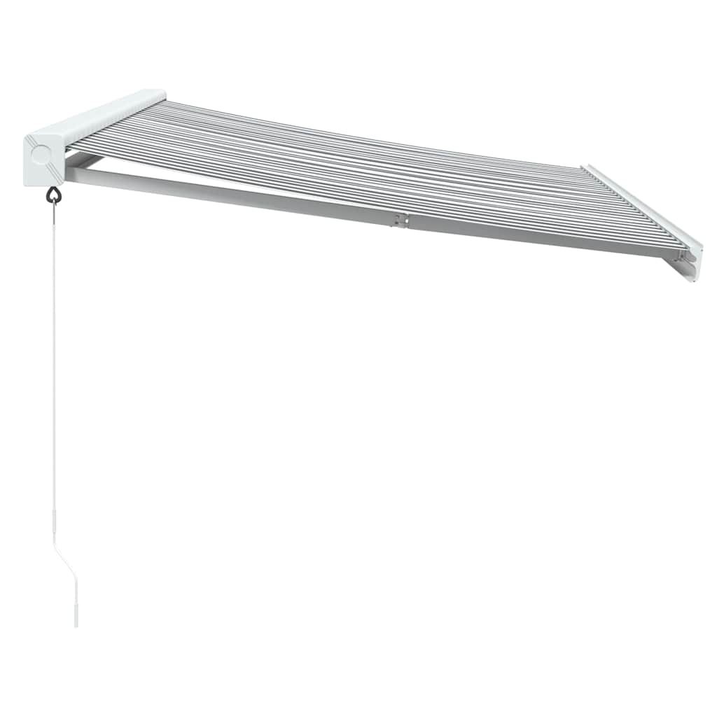 Uttrekkbar Markise Antrasitt Og Hvit 3,5X2,5 M Stoff Aluminium