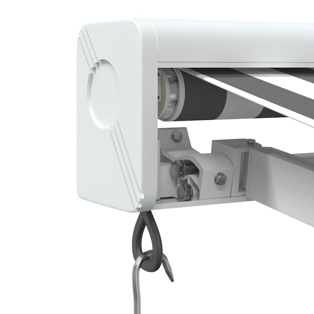Uttrekkbar Markise Antrasitt Og Hvit 4X3 M Stoff Og Aluminium