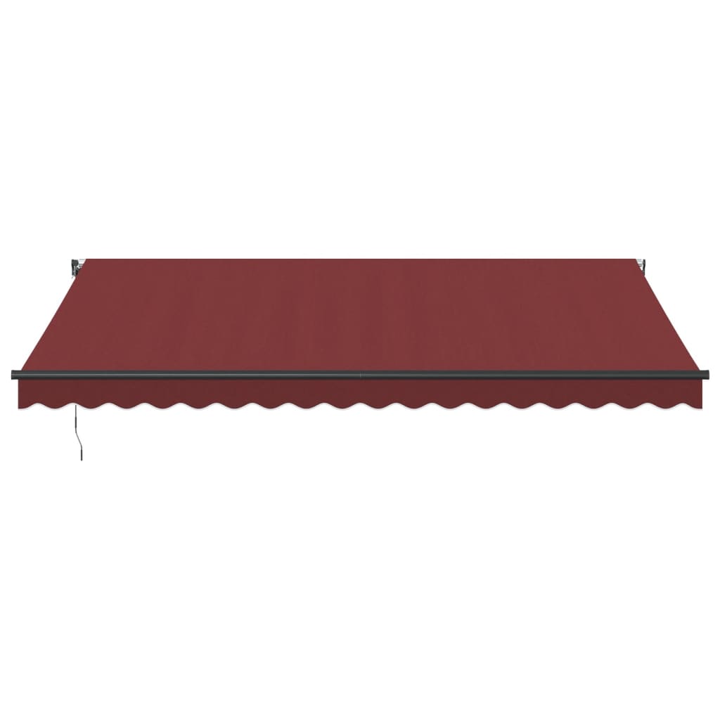 Automatisk Uttrekkbar Markise Med Led Burgunder 450X300 Cm