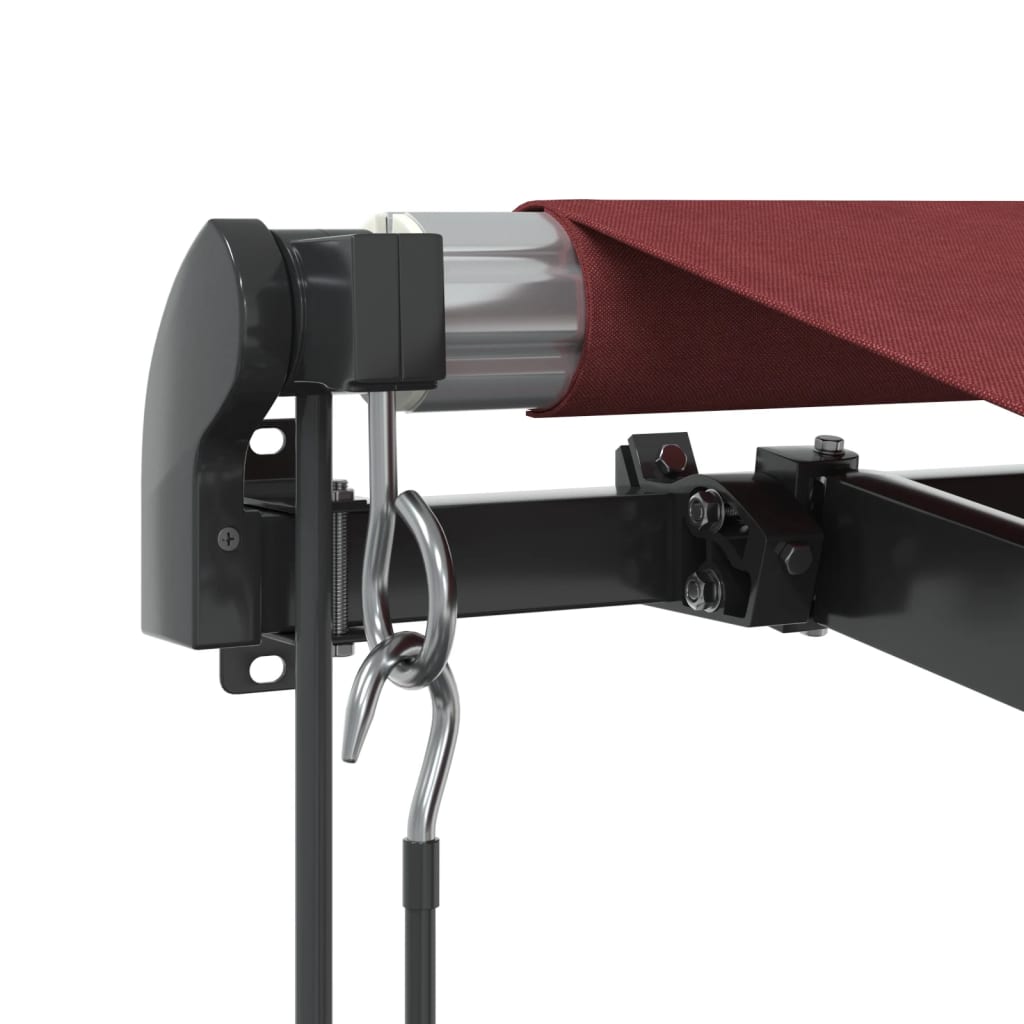 Automatisk Uttrekkbar Markise Med Led Burgunder 450X300 Cm