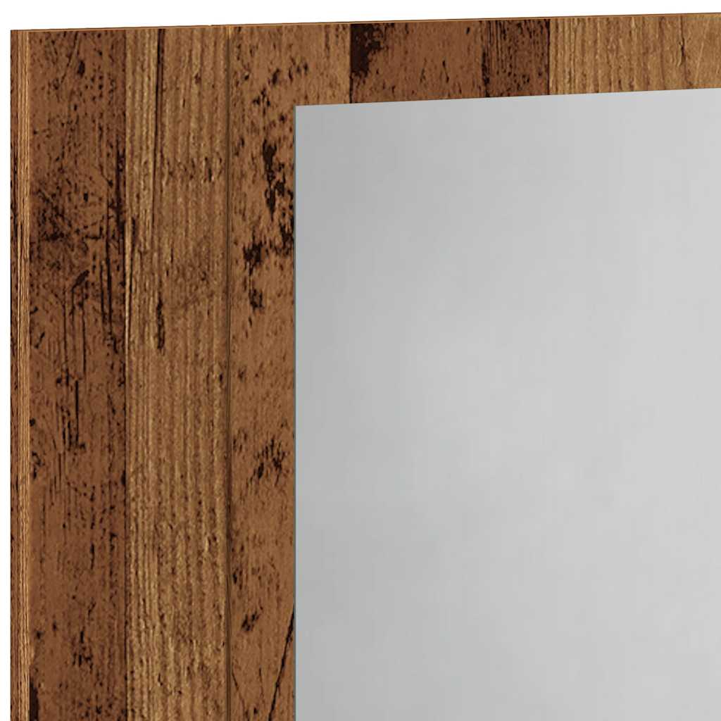Speilskap Med Led Gammelt Tre 40X12X45 Cm Konstruert Tre