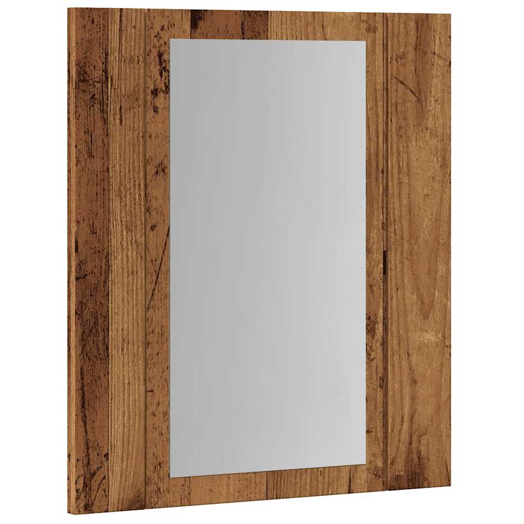 Speilskap Med Led Gammelt Tre 40X12X45 Cm Konstruert Tre