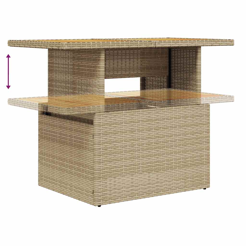 Hagesofaer Med Puter 6 Deler Beige Polyrotting Akasie