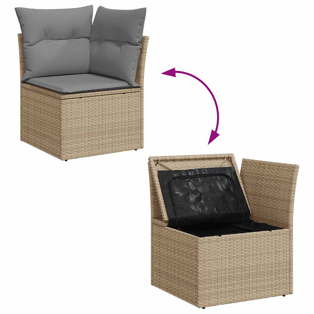 Hagesofaer Med Puter 8 Deler Beige Polyrotting Akasie