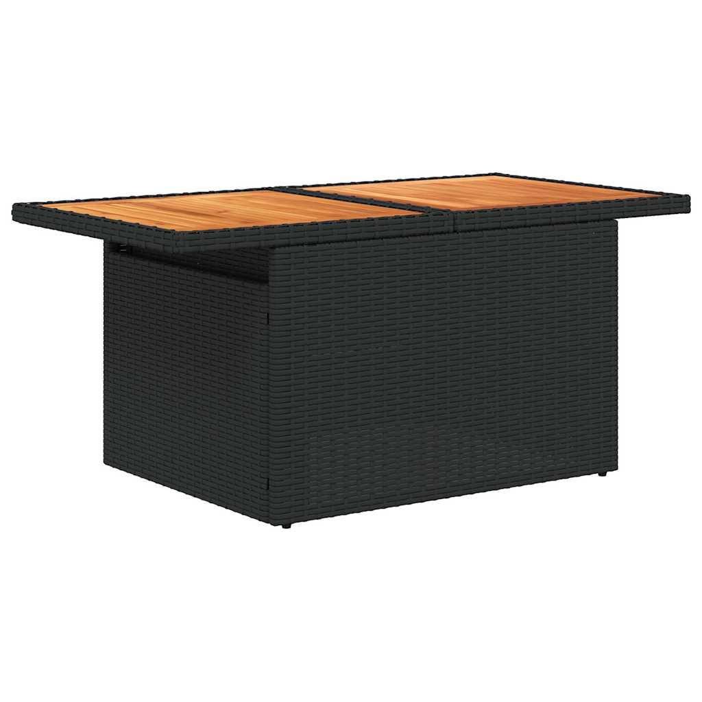 Hagesofaer Med Puter 9 Deler Svart Polyrotting Akasie