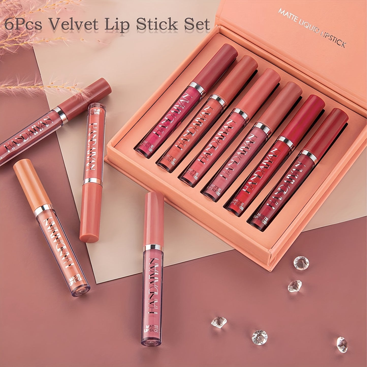 6-Piece Matte Liquid Lipstick Set – Long-Lasting, Waterproof & Non-Stick A MAHYSTYLE