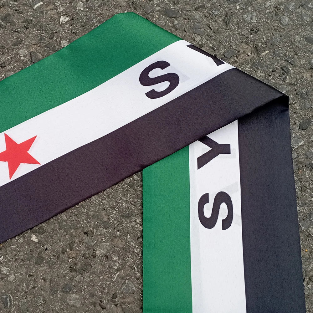 Syria Three-Star Scarf Blue and White Stripe / 1pcs MAHYSTYLE