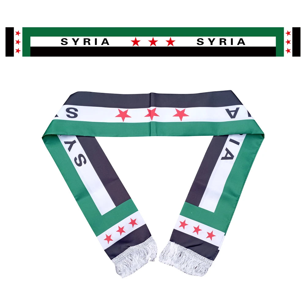 Syria Three-Star Scarf Blue and White Stripe / 1pcs MAHYSTYLE