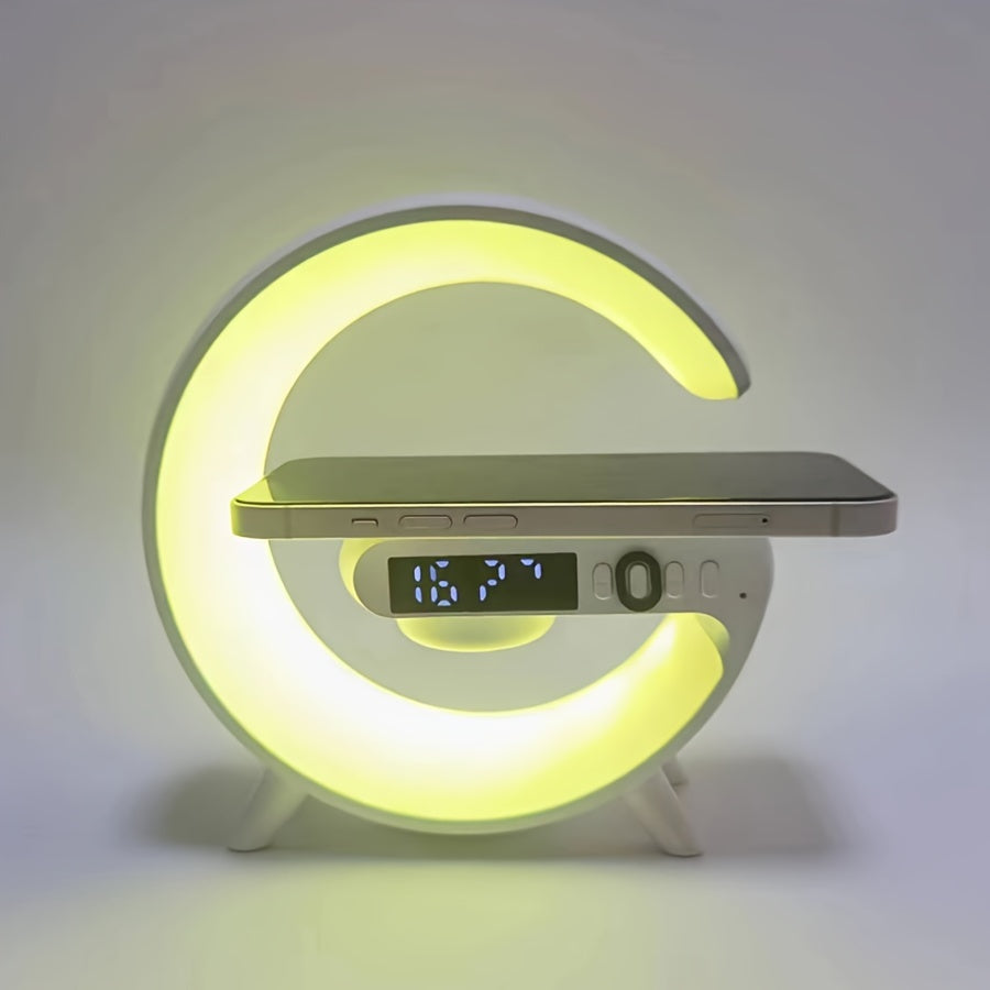 Kouzone Mini Wireless Speaker & Alarm Clock – Sunrise Simulation & Phone Charger White MAHYSTYLE