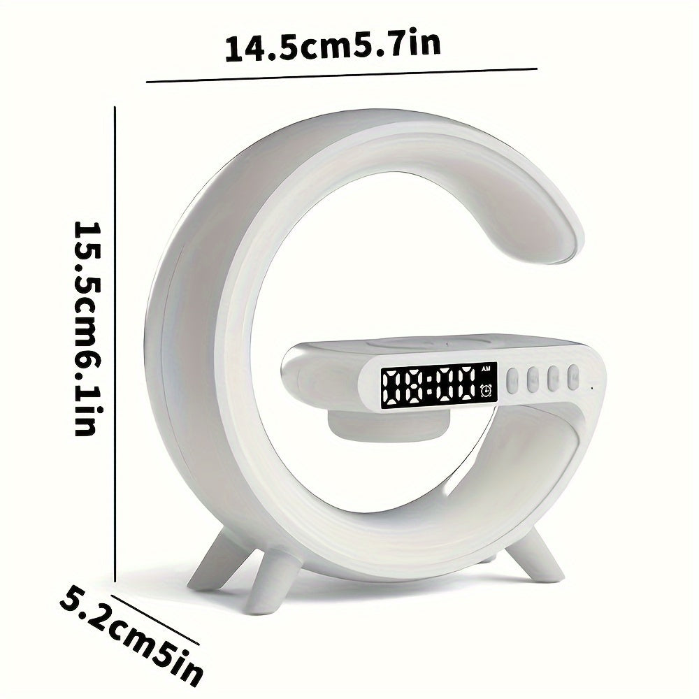 Kouzone Mini Wireless Speaker & Alarm Clock – Sunrise Simulation & Phone Charger White MAHYSTYLE
