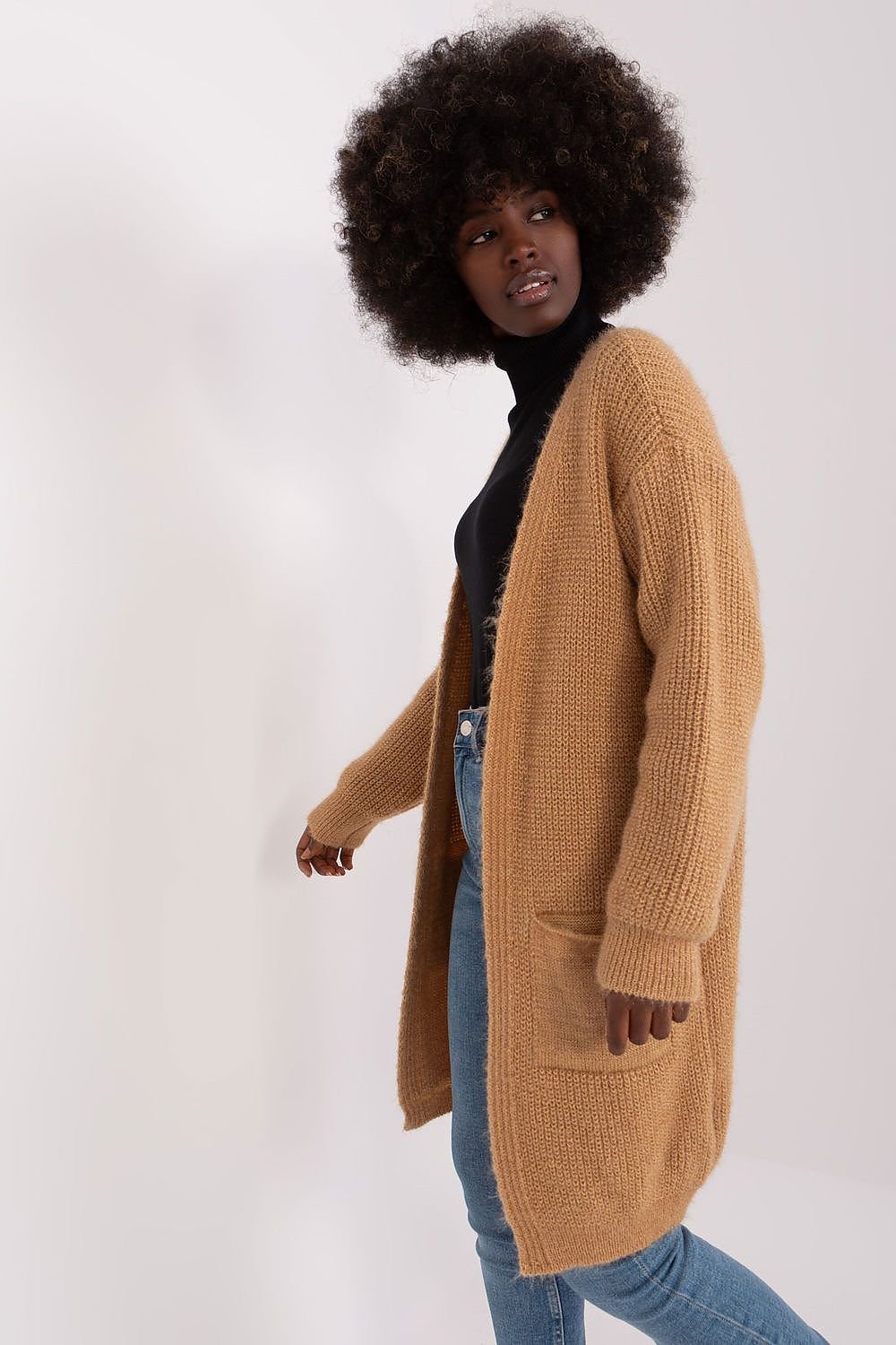 Long Cardigan with Pockets green / one-size-fits-all MAHYSTYLE