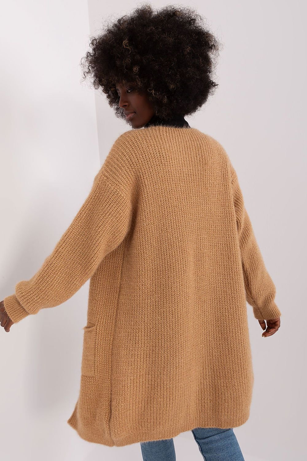 Long Cardigan with Pockets green / one-size-fits-all MAHYSTYLE