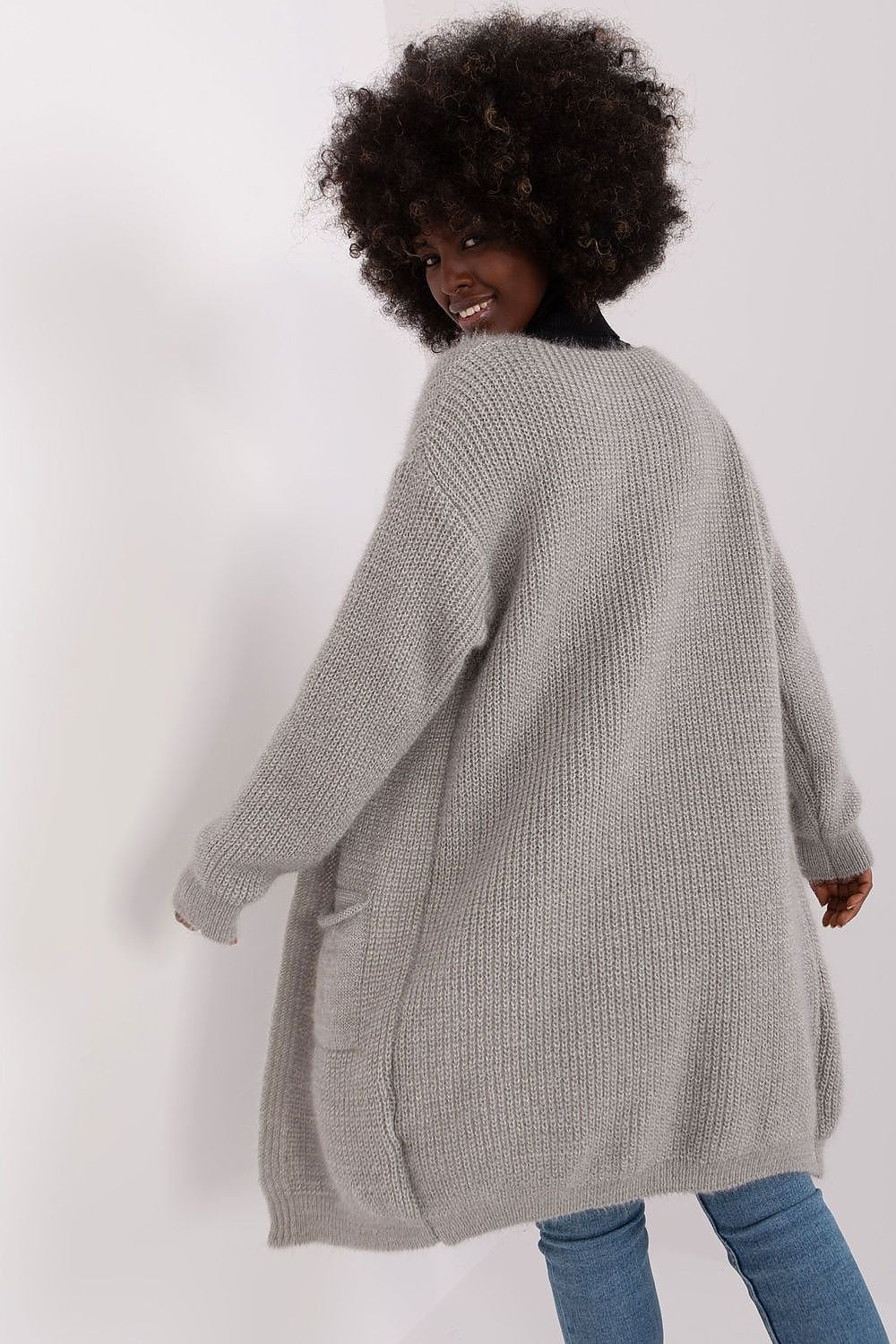 Long Cardigan with Pockets green / one-size-fits-all MAHYSTYLE