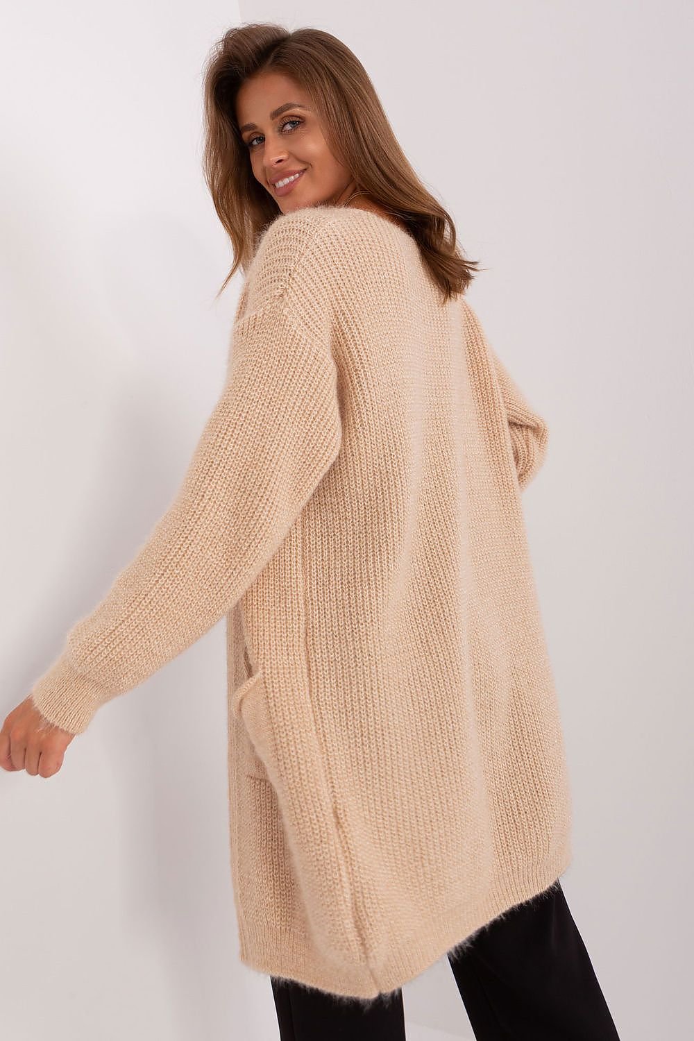 Long Cardigan with Pockets green / one-size-fits-all MAHYSTYLE