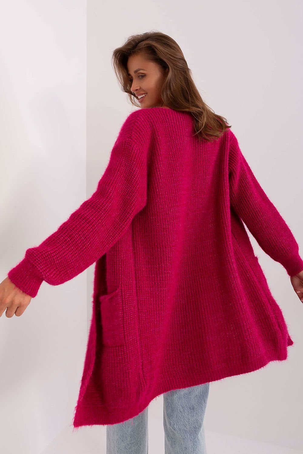 Long Cardigan with Pockets green / one-size-fits-all MAHYSTYLE